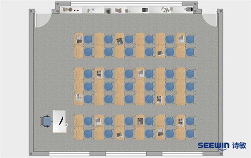 標(biāo)準(zhǔn)教室-明宇單人課桌平面圖