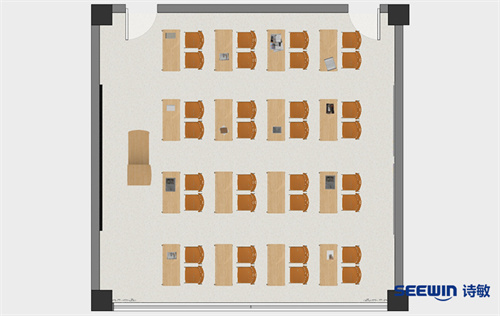 標(biāo)準(zhǔn)教室-賓利雙人課桌平面圖