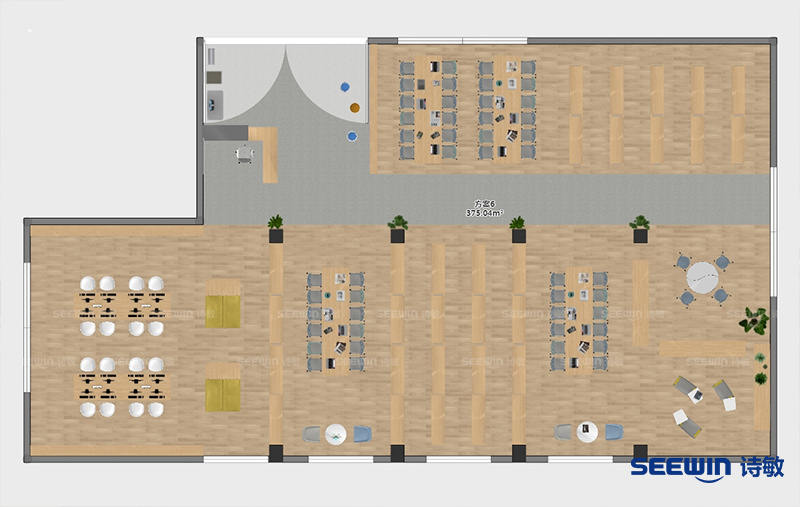 圖書館方案六-375㎡平面圖