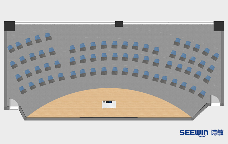 階梯教室-格物課椅平面圖
